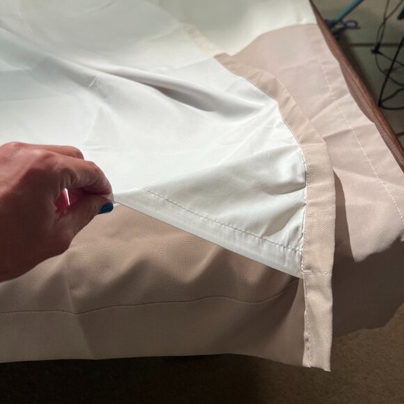 Curtainworks Kendall Curtain Panel, 63 inch long 52 wide (each panel), Ivory/Tan - Picture 4 of 4